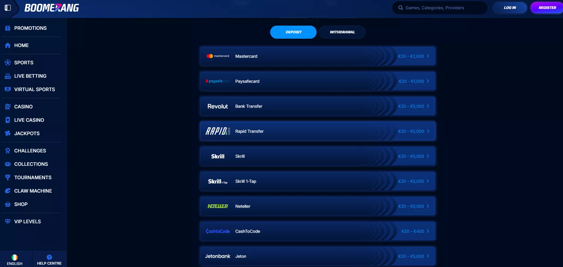 VÕTA BOONUS - boomerang bet kasiino - Boomerang Bet | 9