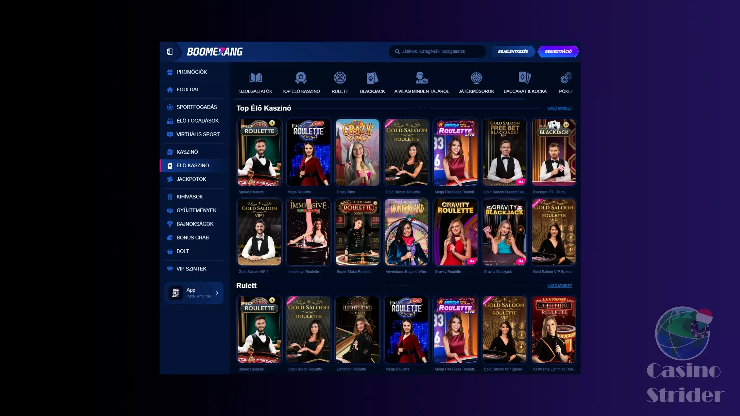 boomerang bet bónuszok TOC 9