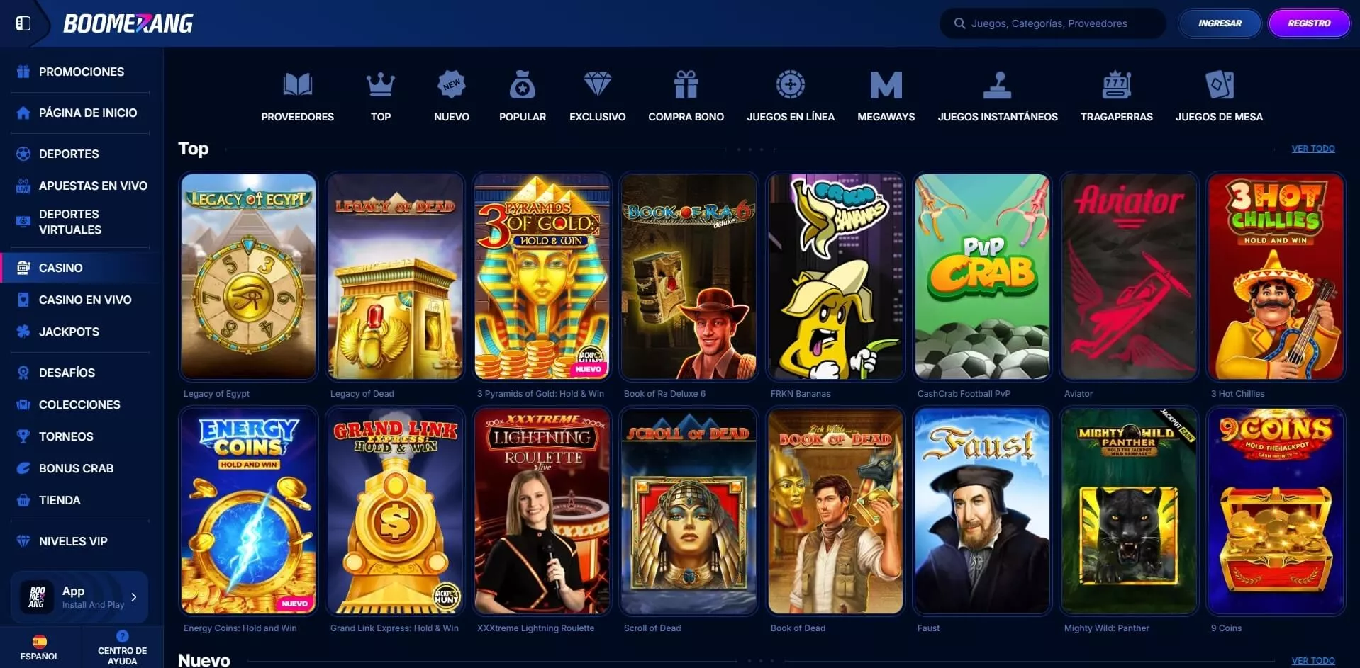 casino boomerang bet TOC 5