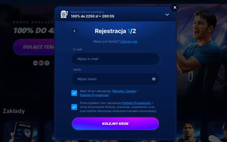 kasyno boomerang bet TOC 8